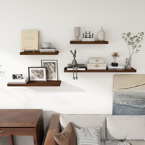Axeman Floating Shelves 2 Pack 8 Inch Deep Walnut