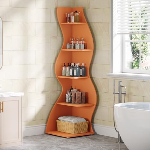 Tribesigns Wavy Corner Shelf Set of 2