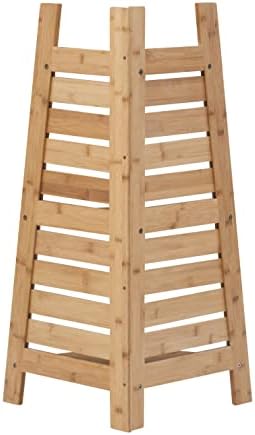 Linon Amzn0326 Bamboo Corner Shelf Brown