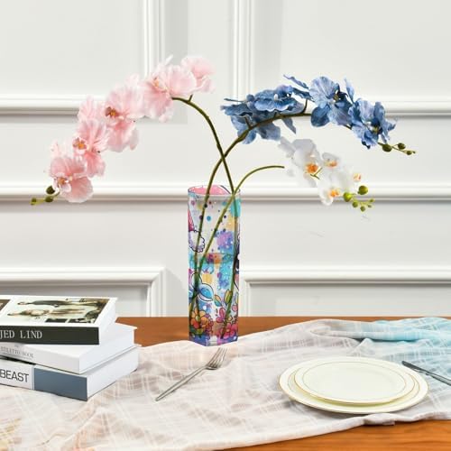 Cute Blue Whale Plastic Vase for Centerpieces