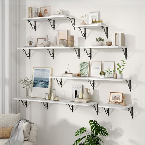 Fun Memories Floating Shelves Set of 2 24 Inch White