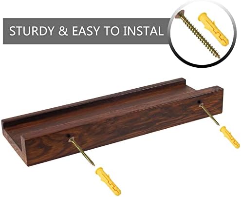 Recogwood 12 Inch Floating Shelves Set of 2 Rustic Wood Design