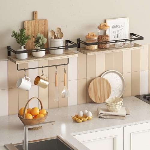 YGEOMER Floating Shelves for Bathroom Organizer Over Toilet