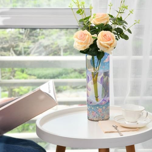 Purple Cartoon Rhino Plastic Flower Vase 118 x 39 Inch