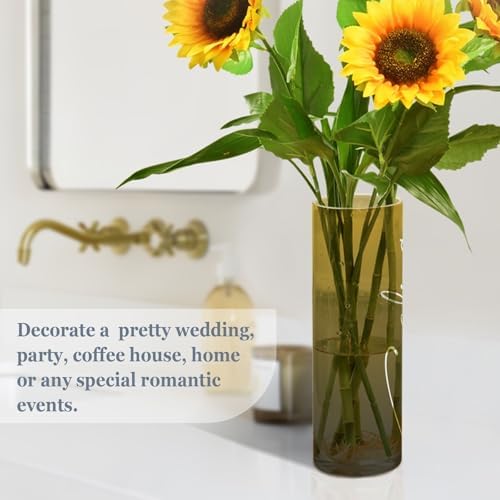Custom Black Yellow Gradient Vase for Centerpieces