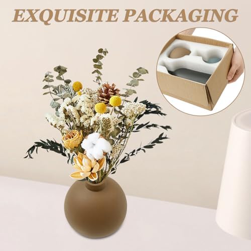 3Pcs Ceramic Flower Vase Set for Home Decor