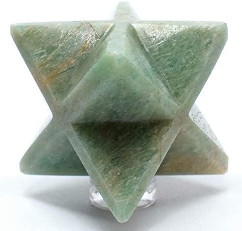 24 Inch Green Amazonite Star with Clear Quartz Cabochon
