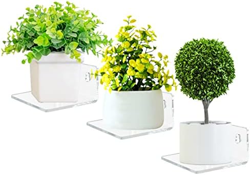 Bigfety Acrylic Floating Shelves 3-Ledges Clear Display Shelf