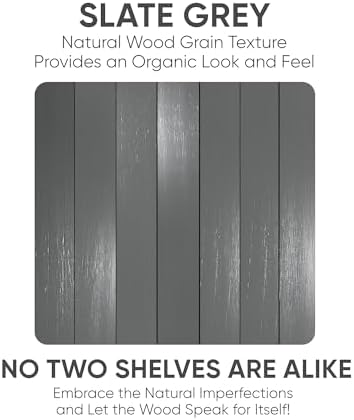 Homeforia Gray Floating Bathroom Shelves Set of 2