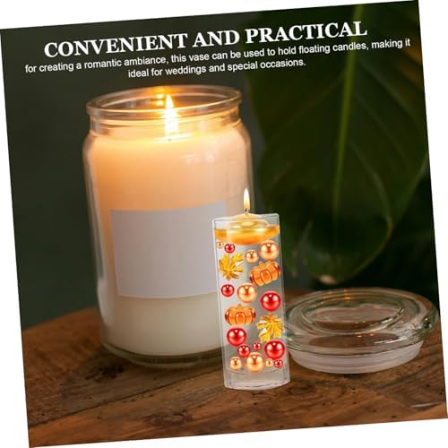 PRETYZOOM Acrylic Floating Candle Holder Vase for Weddings