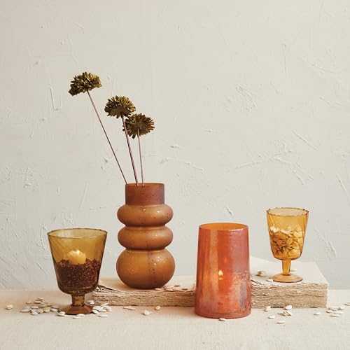 Creative Co-Op Brown Glass Vase and Votive Holder