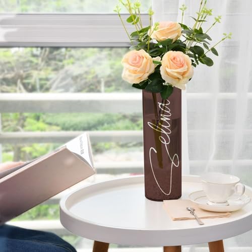 Custom Brown Red Vase for Centerpieces and Decor