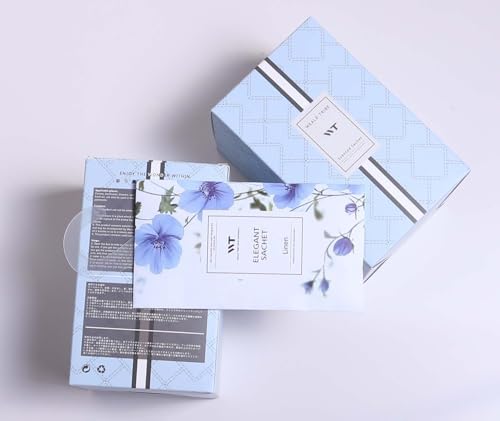 WEALD TRIBE 12 Pack Linen Scented Sachets for Closet Drawer Deodorizer