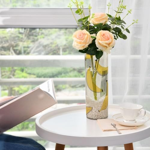Cute Cartoon Banana Plastic Hurricane Candle Holder with Decorative Vase