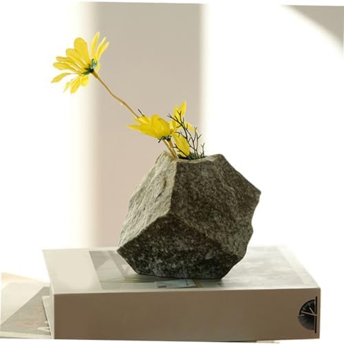 PRETYZOOM Modern Ceramic Vase with Abstract Rock Pattern