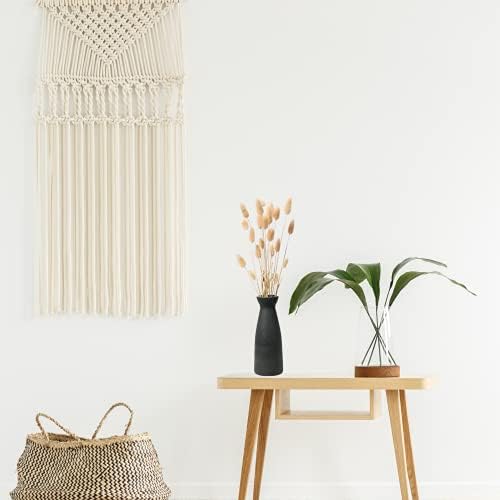 WZ WOODZIA Black Ceramic Vase for Pampas Grass