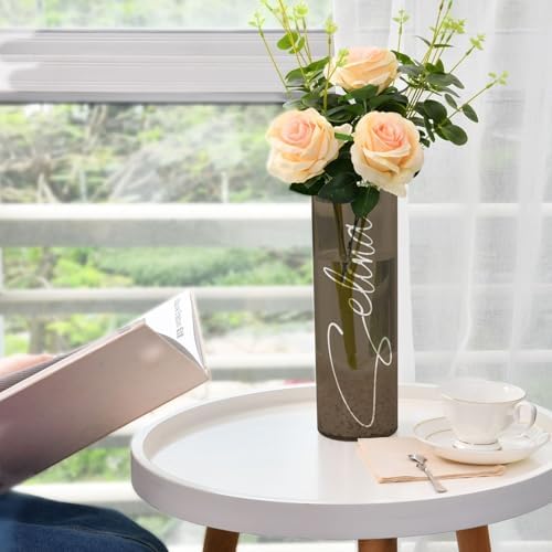 J JOYSAY Custom Ash Brown Vase for Centerpieces