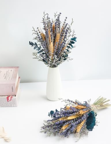 Lavender Bouquets with Ceramic Vases Wedding Decor