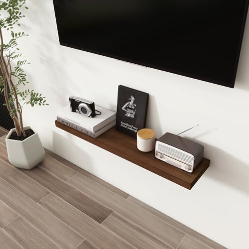 Axeman Floating Shelves 2 Pack 8 Inch Deep Walnut