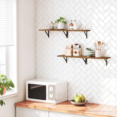 HOOBRO Floating Shelves Set of 2 30 Inch Wall Shelf