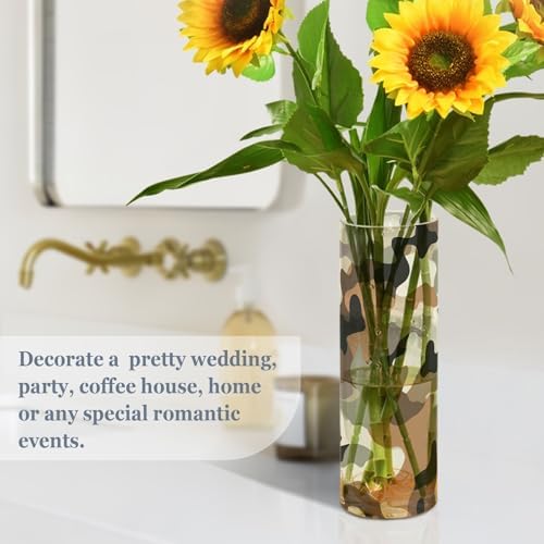 Camouflage Rtero Plastic Hurricane Candle Holder 118x39 Inch Modern Decor