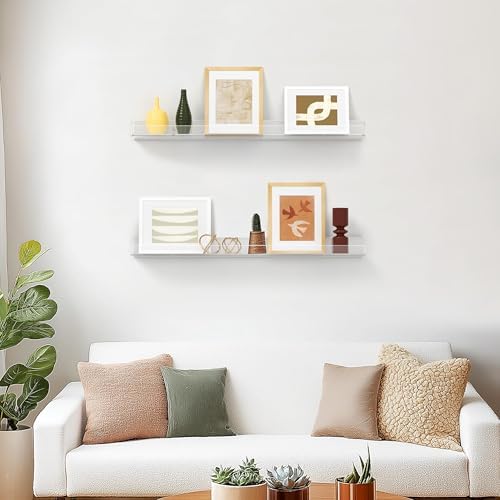 36 Inches Clear Acrylic Floating Shelves Wall Pack of 2