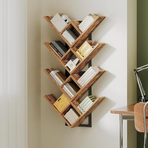 HOOBRO Floating Shelves Set of 2 Wall Mounted Bookshelves