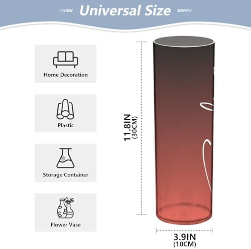 Custom Black Red Gradient Vase for Centerpieces