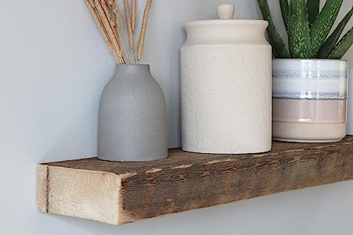 Urban Legacy Reclaimed Barnwood Floating Shelves Set of 2