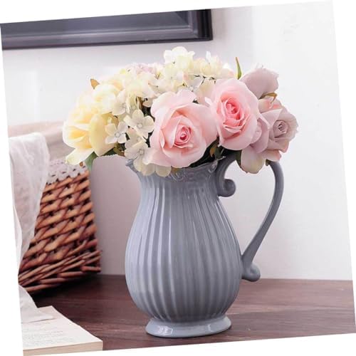 LIFKOME Ceramic Grey Decorative Vase