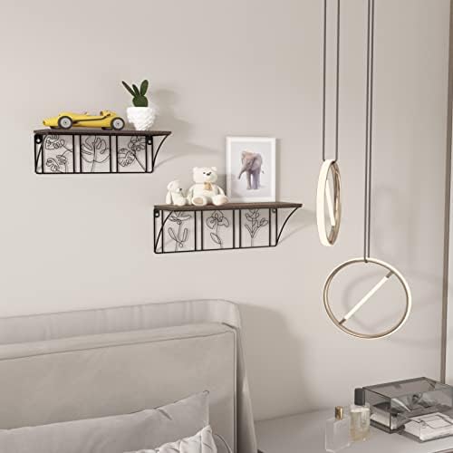 QUTREY Floating Shelves Set of 2 Minimalist Metal Wall Art