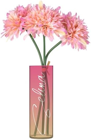 Custom Pink Wheat Gradient Vase for Centerpieces