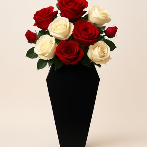Black Coffin-Shaped Flower Vase - Modern Gothic Decor