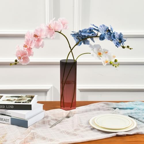 Custom Black Red Gradient Vase for Centerpieces