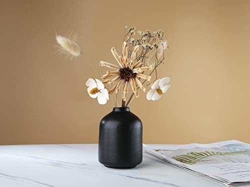 Modern Minimalist Ceramic Vase in Black