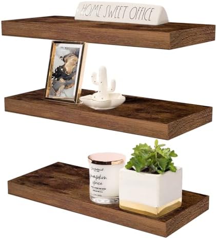 AT-VALY Floating Shelves Set of 3 156IN Wall Decor