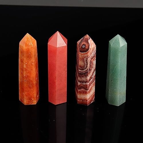 KatLin Green Zebra Stone Crystal Wand Home Decor Reiki Ornament