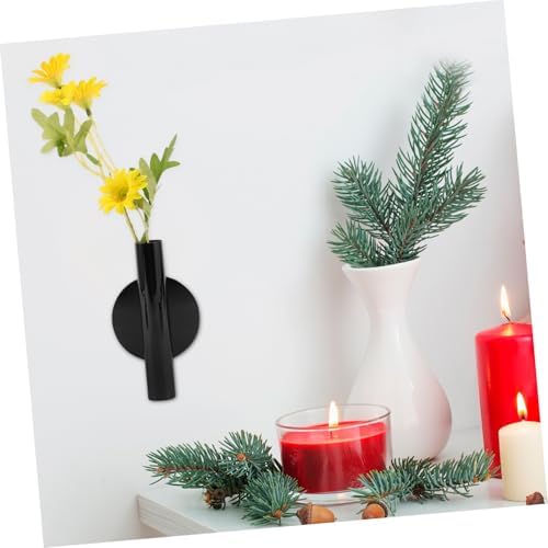 Zerodeko 2pcs Wall Mounted Metal Flower Vase Tubes