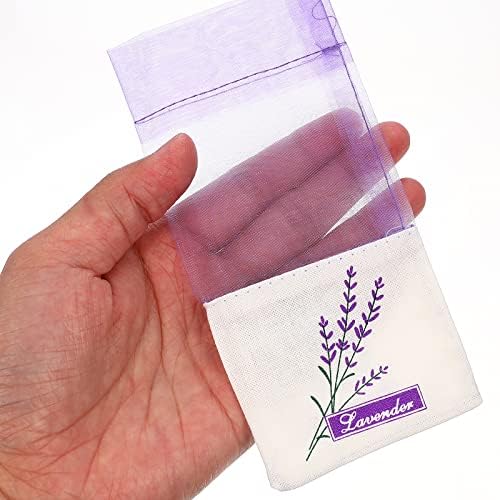 Lavender Sachet Bags 30pcs Set with Flower Print