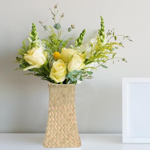 Angoily Woven Rattan Vase for Home Decor