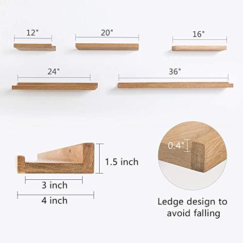 HOMWOO 12 Inch Floating Shelf Walnut Wood