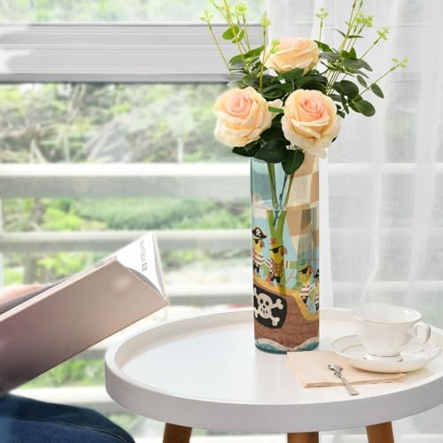 Cartoon Parrot Pirate Vase with Floating Candle Holder