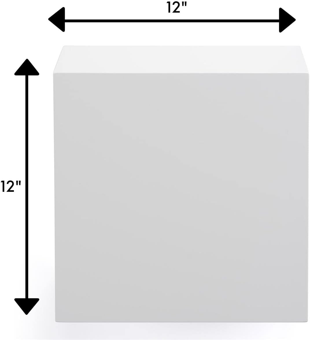 Displays2go Floating Wall Cube Pedestal - 12x10 White
