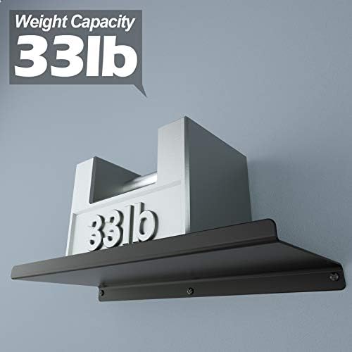 SRIWATANA Black Floating Shelves Set of 3 for Modern Home