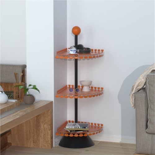 Multi-Layer Corner Shelf with Heart Decorations