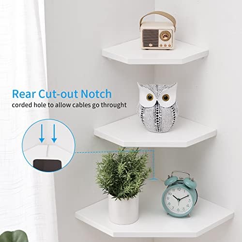 Corner Floating Shelves Set of 2 Solid Oak Wood