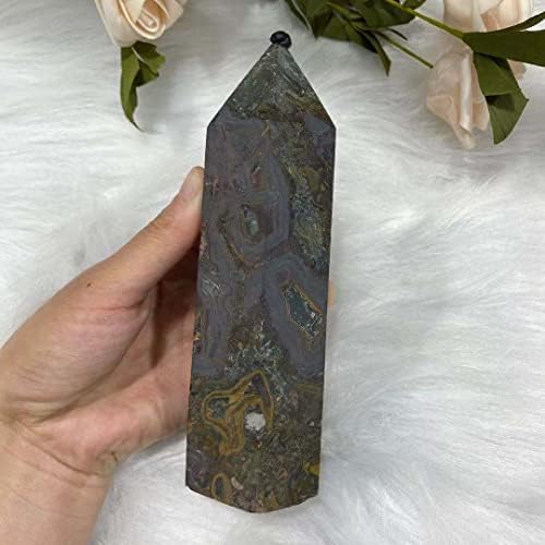 PEKMAR Natural Lily Crystal Quartz Obelisk for Home Decor