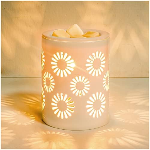 SALKING Ceramic Wax Melt Warmer with Edison Bulbs