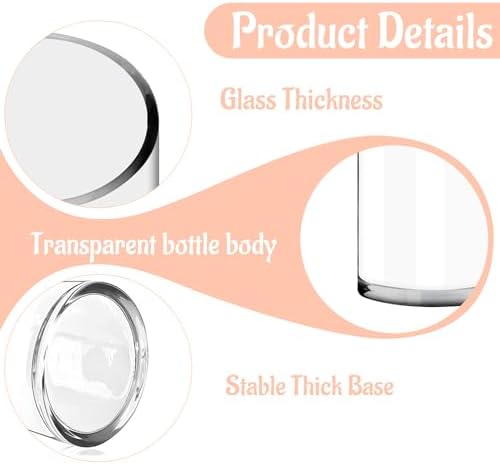 Clear Glass Cylinder Vase with 8 Height and 4 Diameter
