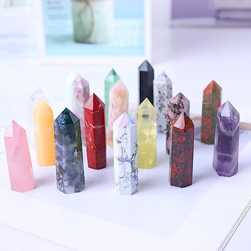 PEKMAR Natural Crystal Tower with Rose Quartz and Amethyst